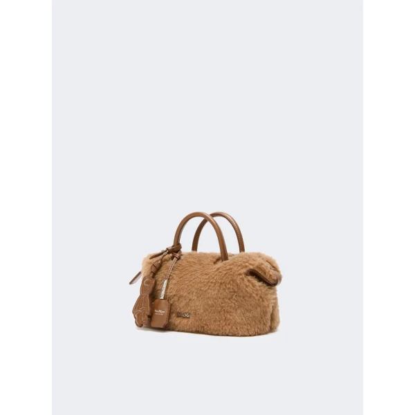 Max Mara Small Teddy Boston Bag in Camel | Totes & Top-Handle Bags | Luxury Shoes 