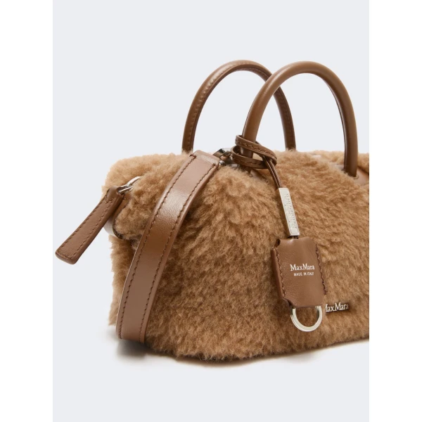 Max Mara Small Teddy Boston Bag in Camel | Totes & Top-Handle Bags | Luxury Shoes 
