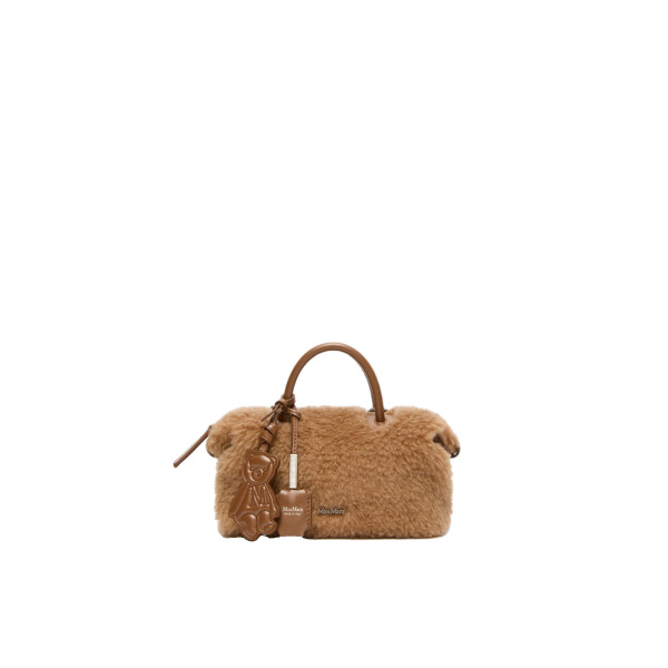 Max Mara Small Teddy Boston Bag in Camel | Women | Luxury Shoes 