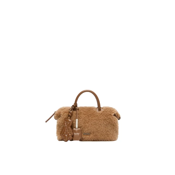 Max Mara Small Teddy Boston Bag in Camel | Women | Luxury Shoes 