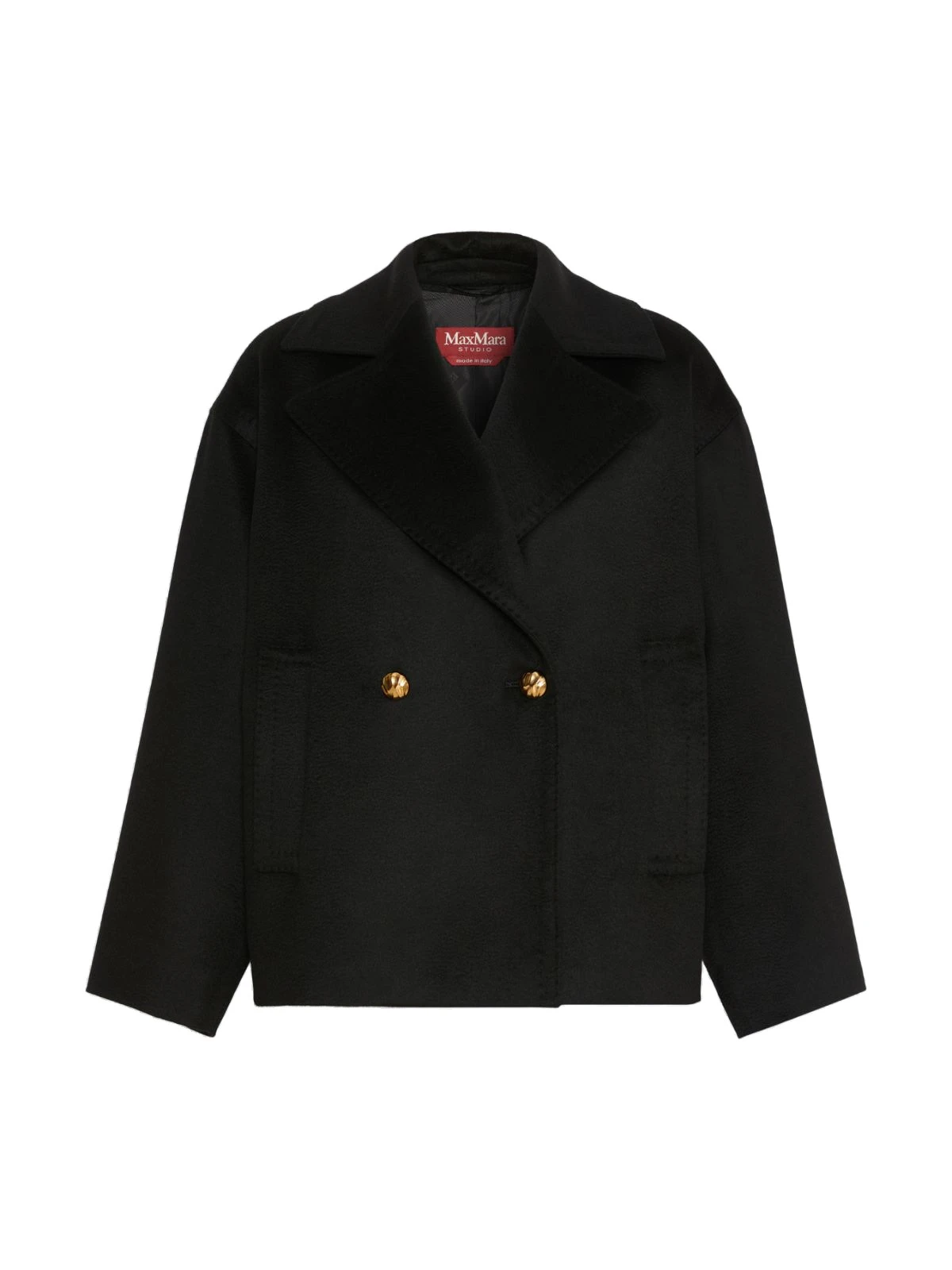Max Mara Snob Double-Breasted Wool Pea Coat in Black Max Mara Snob Double-Breasted Wool Pea Coat in Black | Wool Coat | Luxury Shoes