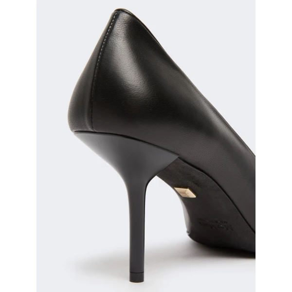Max Mara Soft Nappa Leather Court Shoes in Black | Heels | Luxury Shoes 