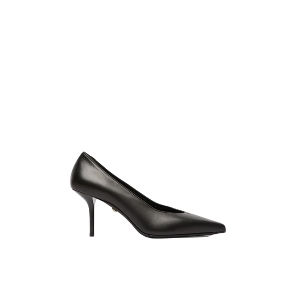 Soft Nappa Leather Court Shoes in Black
