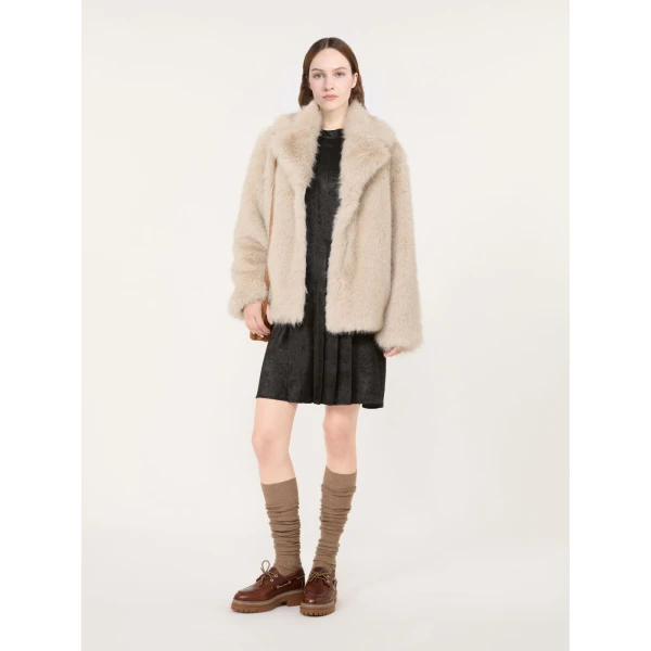 Max Mara Soft Textured Short Coat in Powder Pink | Coats | Luxury Shoes 
