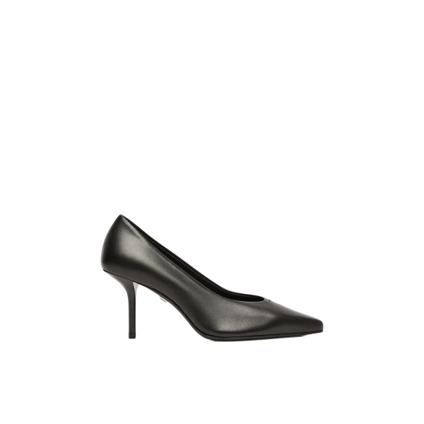 Max Mara Softpump Nappa Leather Court Shoes in Black | Women | Luxury Shoes 