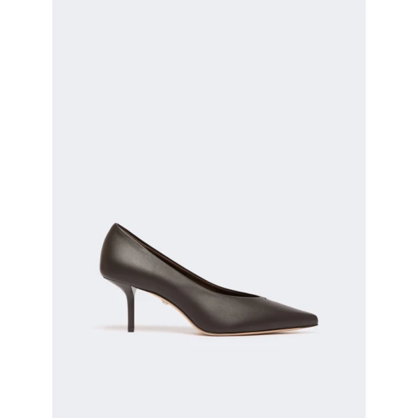 Max Mara Softpump Nappa Leather Court Shoes in Chocolate | Heels | Luxury Shoes 