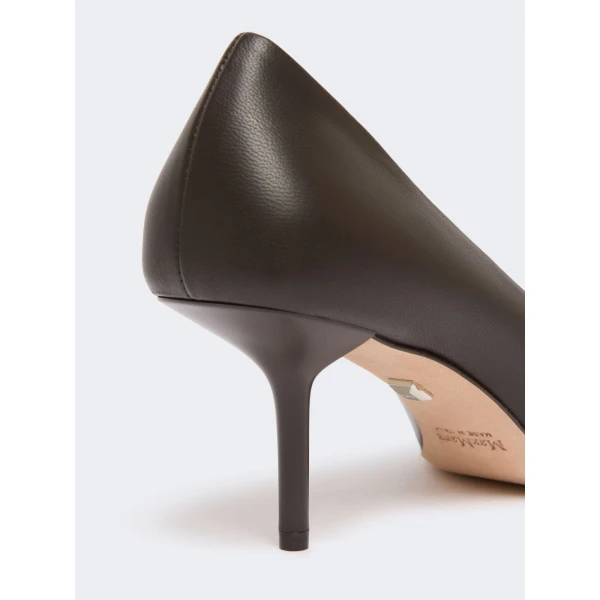 Max Mara Softpump Nappa Leather Court Shoes in Chocolate | Heels | Luxury Shoes 