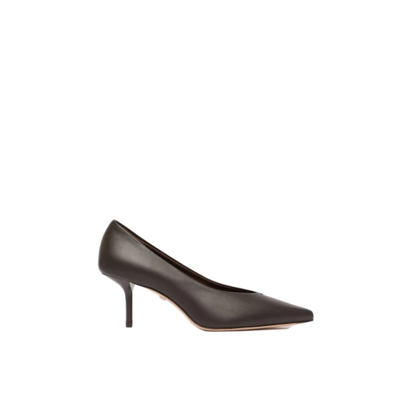 Softpump Nappa Leather Court Shoes in Chocolate