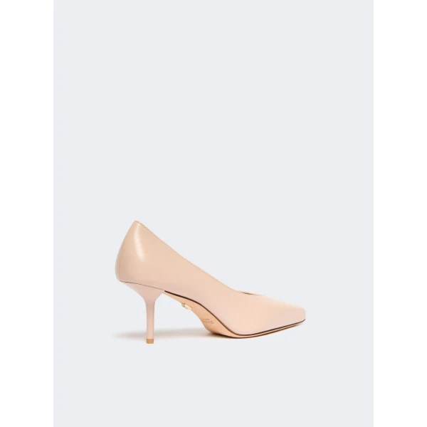 Max Mara Softpump Nappa Leather Court Shoes in Nude | Heels | Luxury Shoes 