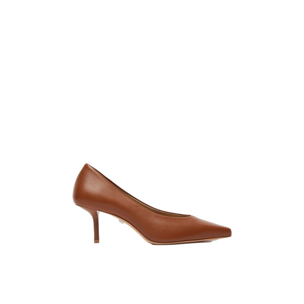 Max Mara Softpump Nappa Leather Court Shoes in Tobacco | Heels | Luxury Shoes 