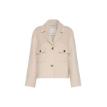 Max Mara Sorriso Double Wool Drap Jacket in Beige | Blazers | Luxury Shoes 