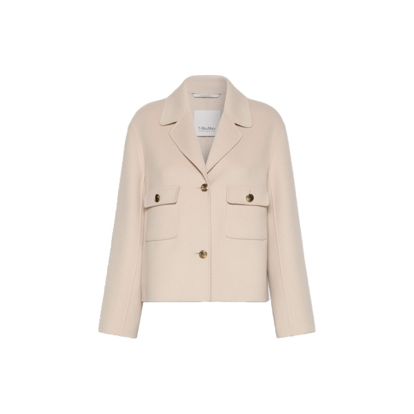Max Mara Sorriso Double Wool Drap Jacket in Beige | Blazers | Luxury Shoes 