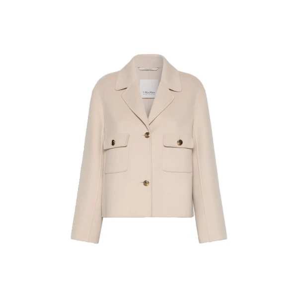 Max Mara Sorriso Double Wool Drap Jacket in Beige | Blazers | Luxury Shoes 