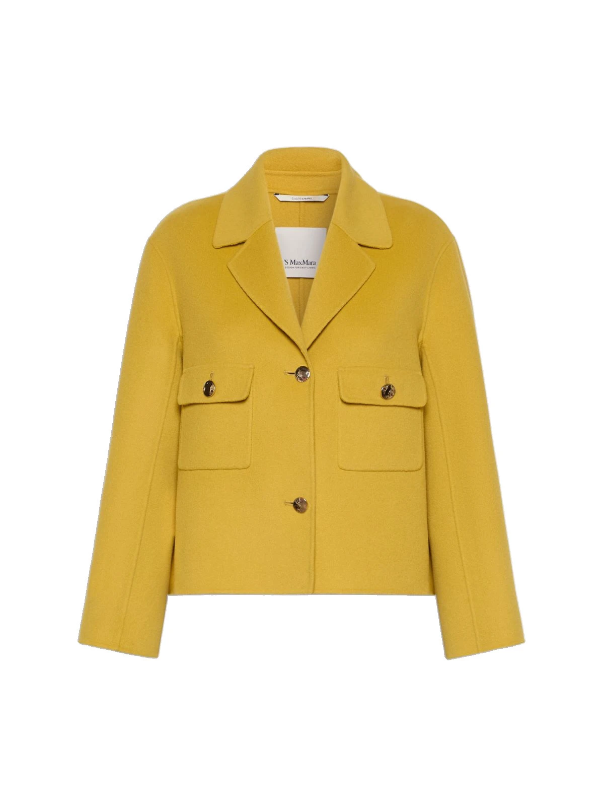 Max Mara Sorriso Double Wool Drap Jacket in Yellow Max Mara Sorriso Double Wool Drap Jacket in Yellow | Blazers | Luxury Shoes