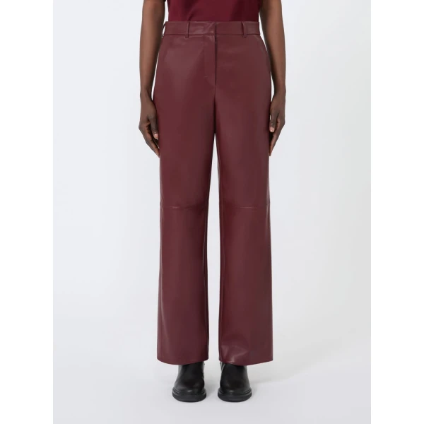 Max Mara Sospiro Coated Jersey Trousers in Bordeaux | Tailored pants | Luxury Shoes 