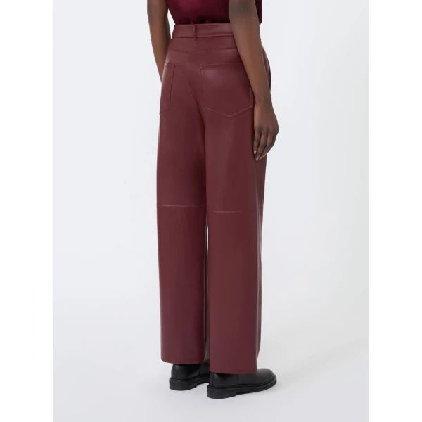 Max Mara Sospiro Coated Jersey Trousers in Bordeaux | Tailored pants | Luxury Shoes 