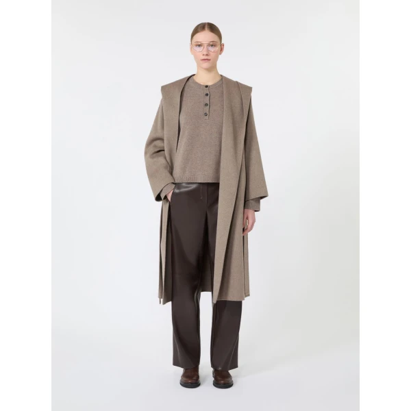 Max Mara Sospiro Coated Jersey Trousers in Brown | Tailored pants | Luxury Shoes 