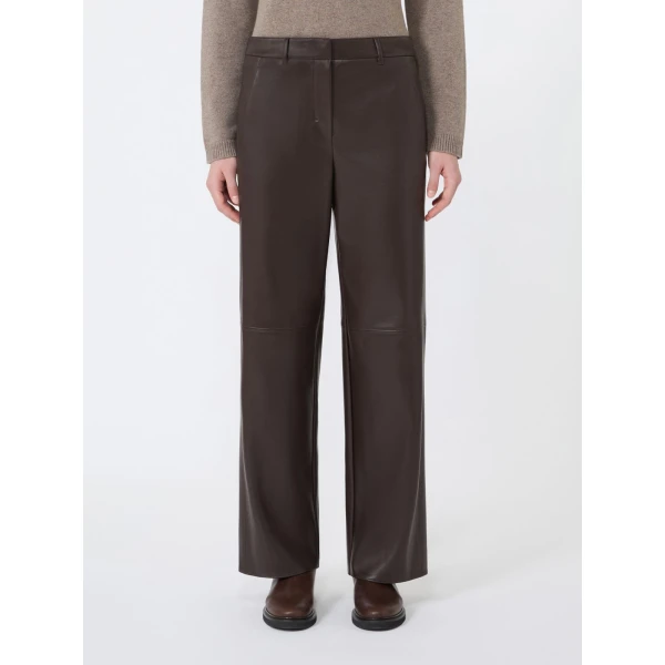 Max Mara Sospiro Coated Jersey Trousers in Brown | Tailored pants | Luxury Shoes 