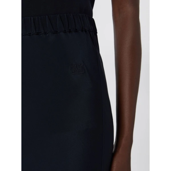 Max Mara Sospiro Long Silk Crepe de Chine Skirt in Ultramarine | Maxi Skirts | Luxury Shoes 
