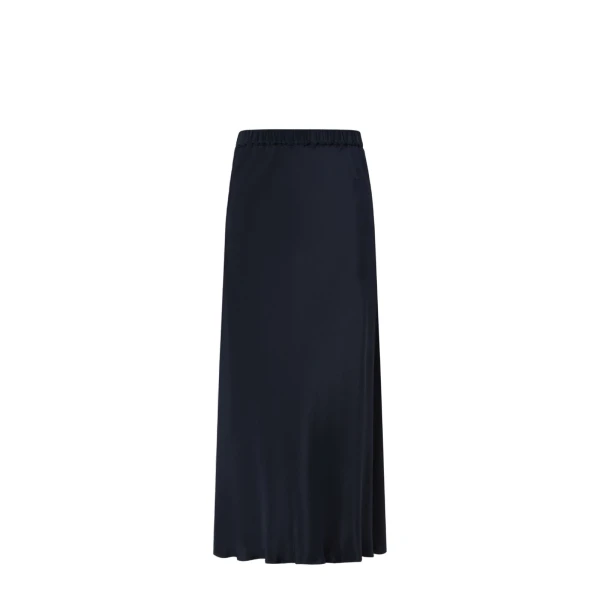 Max Mara Sospiro Long Silk Crepe de Chine Skirt in Ultramarine | Maxi Skirts | Luxury Shoes 