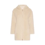 Max Mara Spadino Alpaca and Wool Teddy Hooded Coat in Beige | Wool Coat | Luxury Shoes 