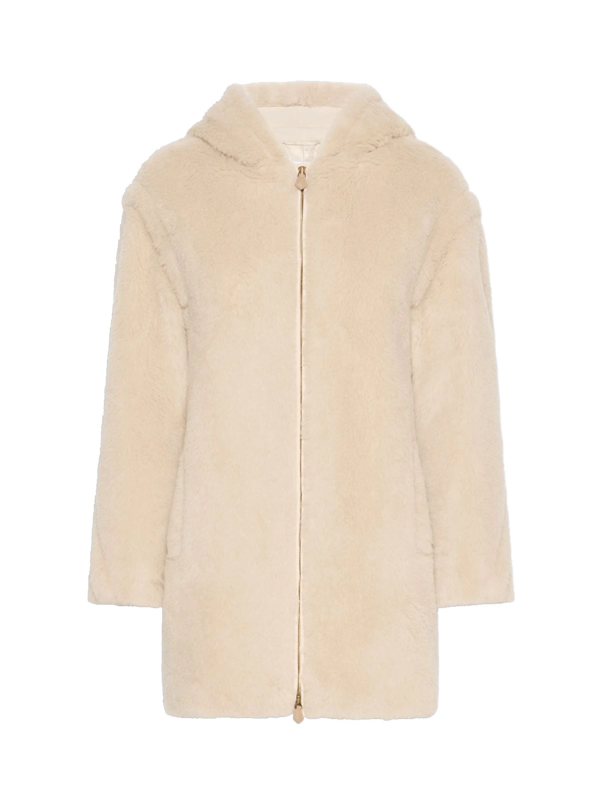 Max Mara Spadino Alpaca and Wool Teddy Hooded Coat in Beige Max Mara Spadino Alpaca and Wool Teddy Hooded Coat in Beige | Wool Coat | Luxury Shoes