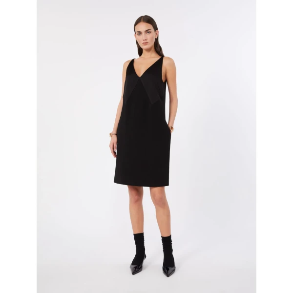 Max Mara Spadino Flared Cady Mini Dress in Black | Mini Dresses | Luxury Shoes 