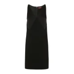 Max Mara Spadino Flared Cady Mini Dress in Black | Mini Dresses | Luxury Shoes 