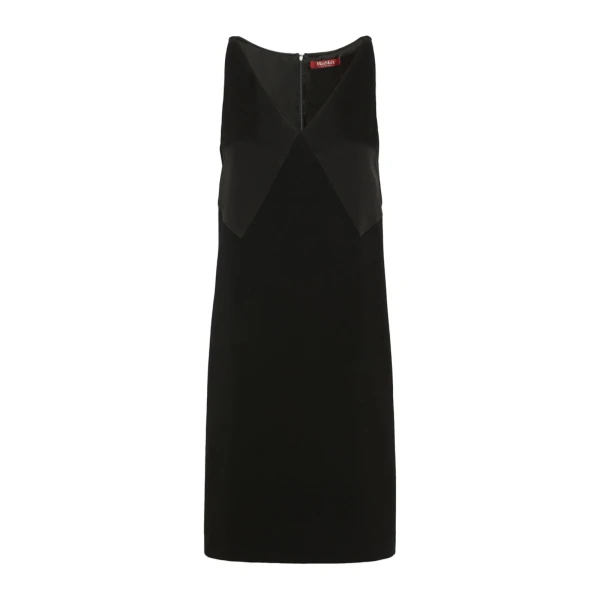 Max Mara Spadino Flared Cady Mini Dress in Black | Mini Dresses | Luxury Shoes 