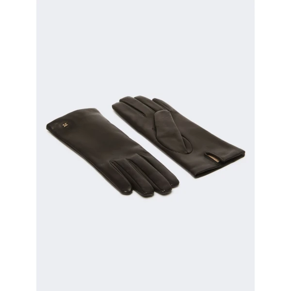 Max Mara Spalato Nappa Leather Gloves in Black | Gloves | Luxury Shoes 