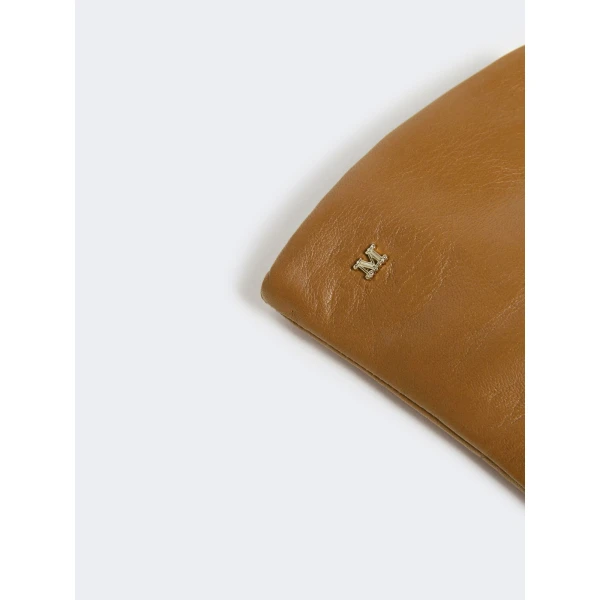 Max Mara Spalato Nappa Leather Gloves in Tobacco | Gloves | Luxury Shoes 