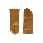 Max Mara Spalato Nappa Leather Gloves in Tobacco | Women | Luxury Shoes 
