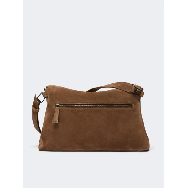 Max Mara Split Calfskin Crossbody Bag in Hazelnut Brown | Shoulder & Crossbody Bags | Luxury Shoes 