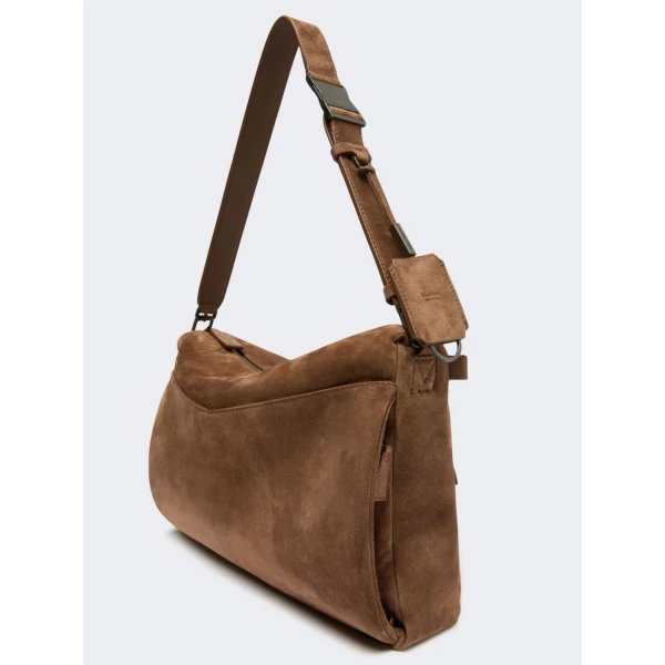 Max Mara Split Calfskin Crossbody Bag in Hazelnut Brown | Shoulder & Crossbody Bags | Luxury Shoes 
