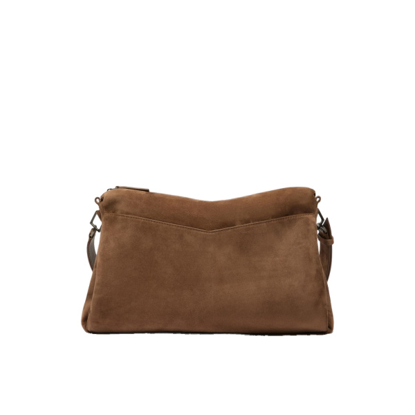 Max Mara Split Calfskin Crossbody Bag in Hazelnut Brown | Shoulder & Crossbody Bags | Luxury Shoes 