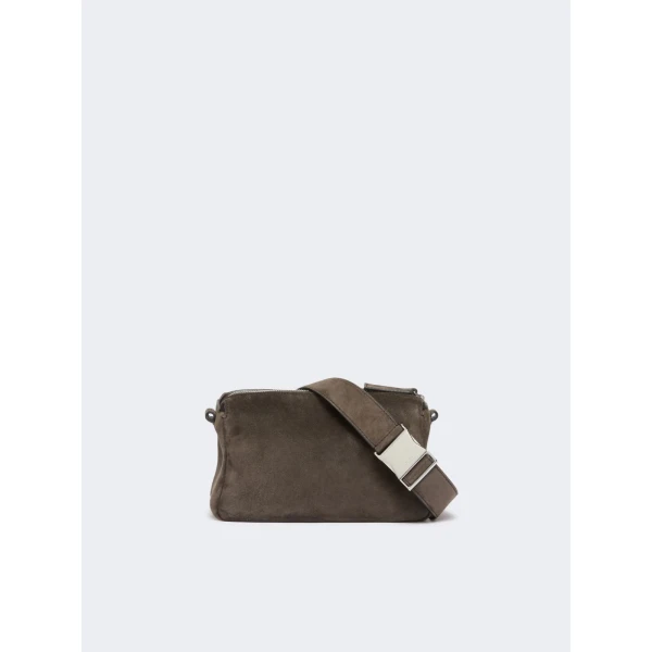 Max Mara Split Leather Micro Handbag in Dark Brown | Mini Bags | Luxury Shoes 