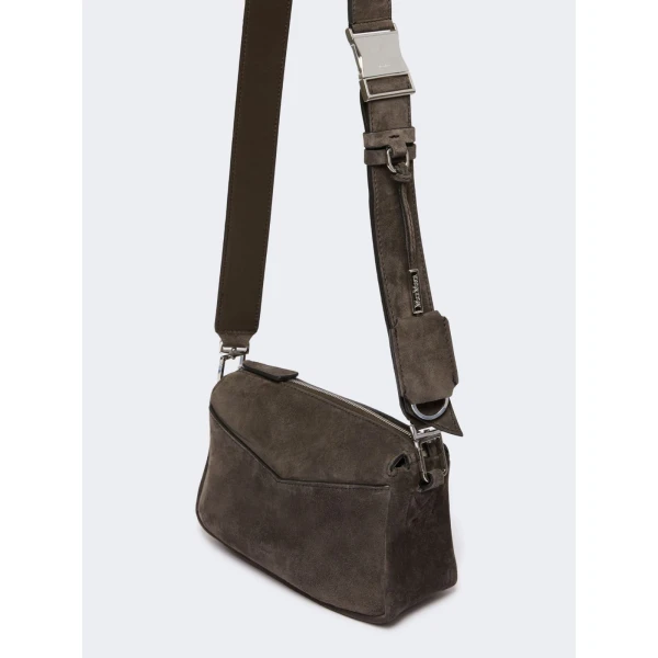 Max Mara Split Leather Micro Handbag in Dark Brown | Mini Bags | Luxury Shoes 