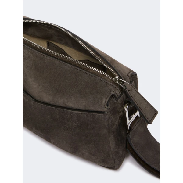 Max Mara Split Leather Micro Handbag in Dark Brown | Mini Bags | Luxury Shoes 