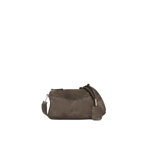 Max Mara Split Leather Micro Handbag in Dark Brown | Mini Bags | Luxury Shoes 