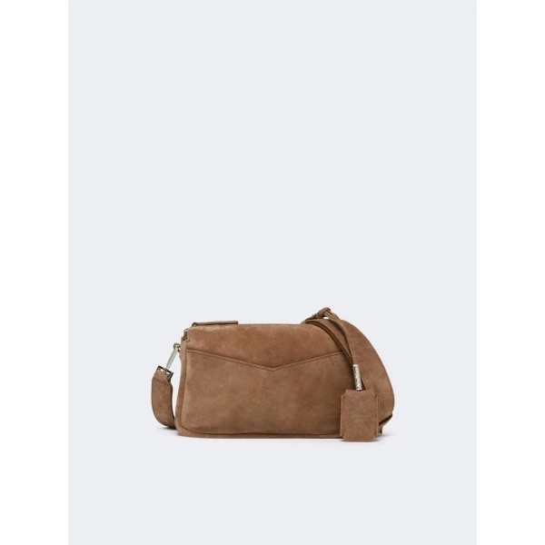 Max Mara Split Leather Micro Handbag in Hazelnut Brown | Mini Bags | Luxury Shoes 