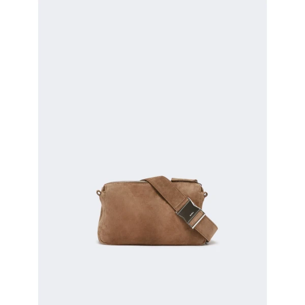 Max Mara Split Leather Micro Handbag in Hazelnut Brown | Mini Bags | Luxury Shoes 