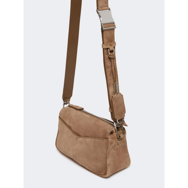 Max Mara Split Leather Micro Handbag in Hazelnut Brown | Mini Bags | Luxury Shoes 