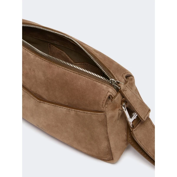 Max Mara Split Leather Micro Handbag in Hazelnut Brown | Mini Bags | Luxury Shoes 