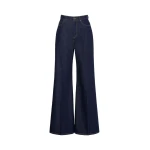 Max Mara Sport Cotton Denim Palazzo Jeans in Navy | Denim | Luxury Shoes 
