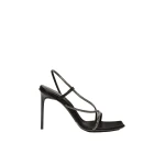 Max Mara Stark Satin and Crystal Sandals in Black | Sandals | Luxury Shoes 