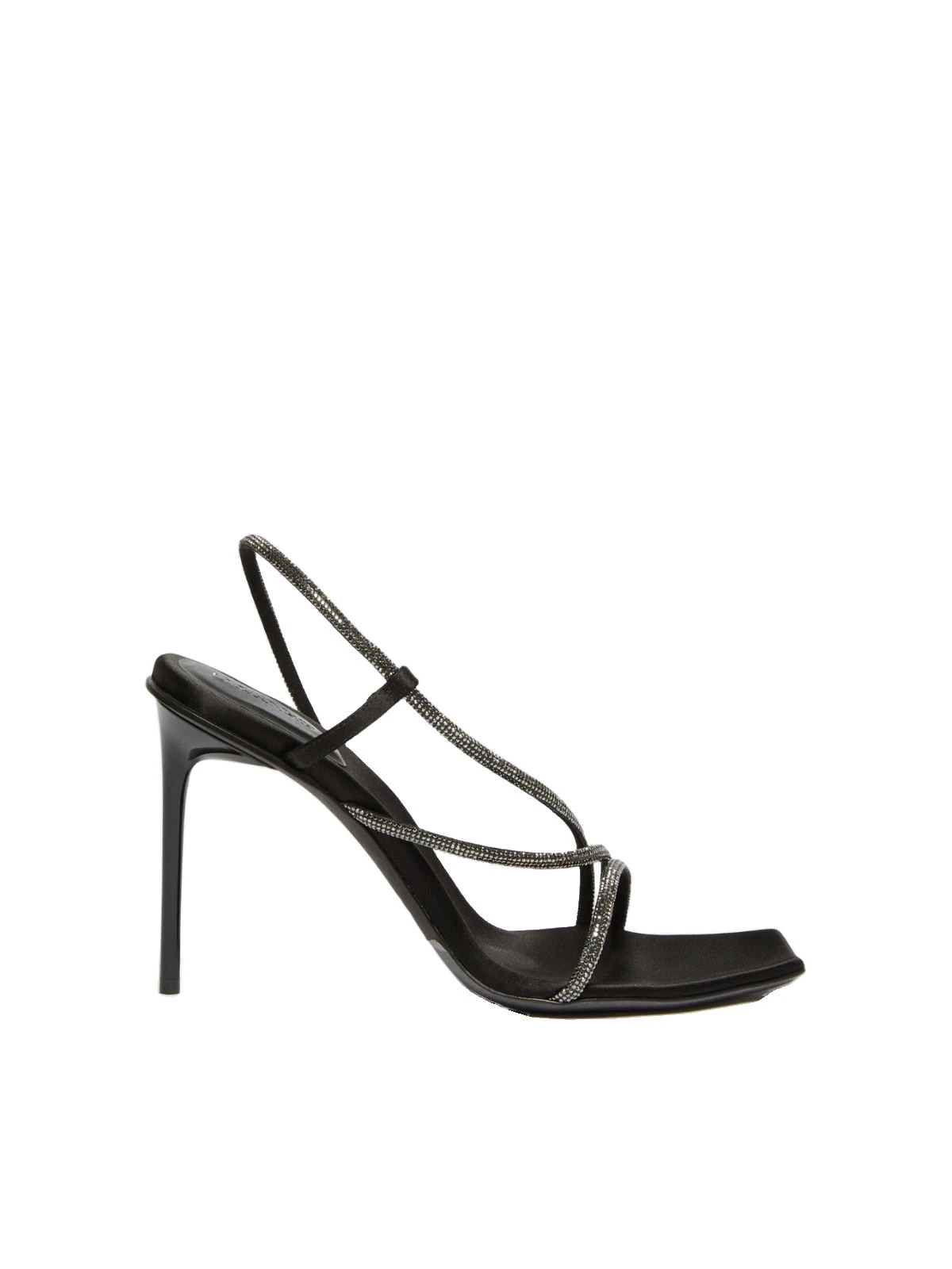 Max Mara Stark Satin and Crystal Sandals in Black Max Mara Stark Satin and Crystal Sandals in Black | Sandals | Luxury Shoes