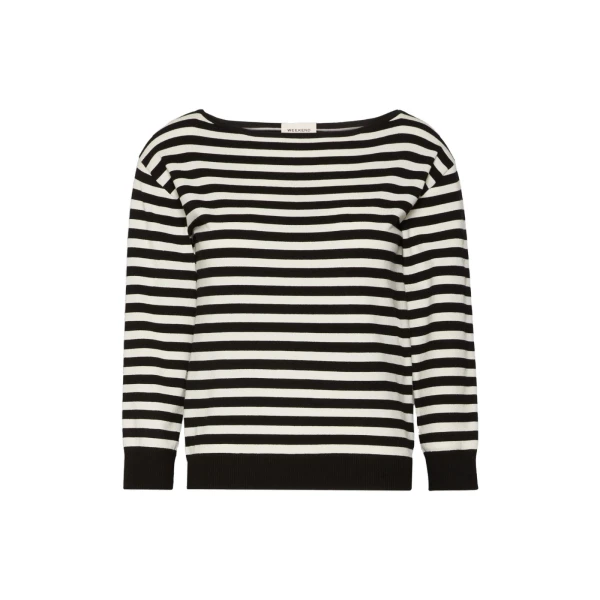 Max Mara Stecca Stretch Viscose Boat-Neck Jumper in Black | Sweaters | Luxury Shoes 