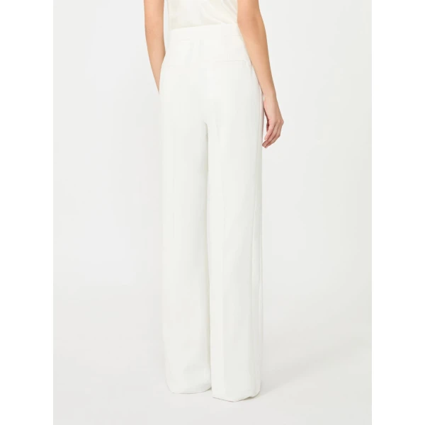 Max Mara Steppa Cady Tuxedo Trousers in White | Tailored pants | Luxury Shoes 