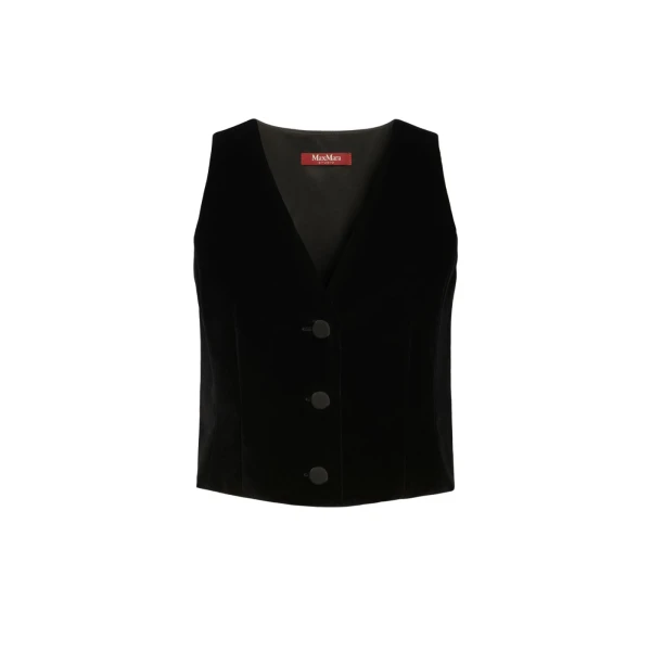 Street Velvet Gilet in Black