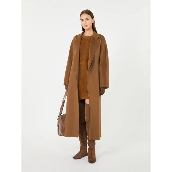 Max Mara Strenna Long Cashmere Coat in Camel | Wool Coat | Luxury Shoes 
